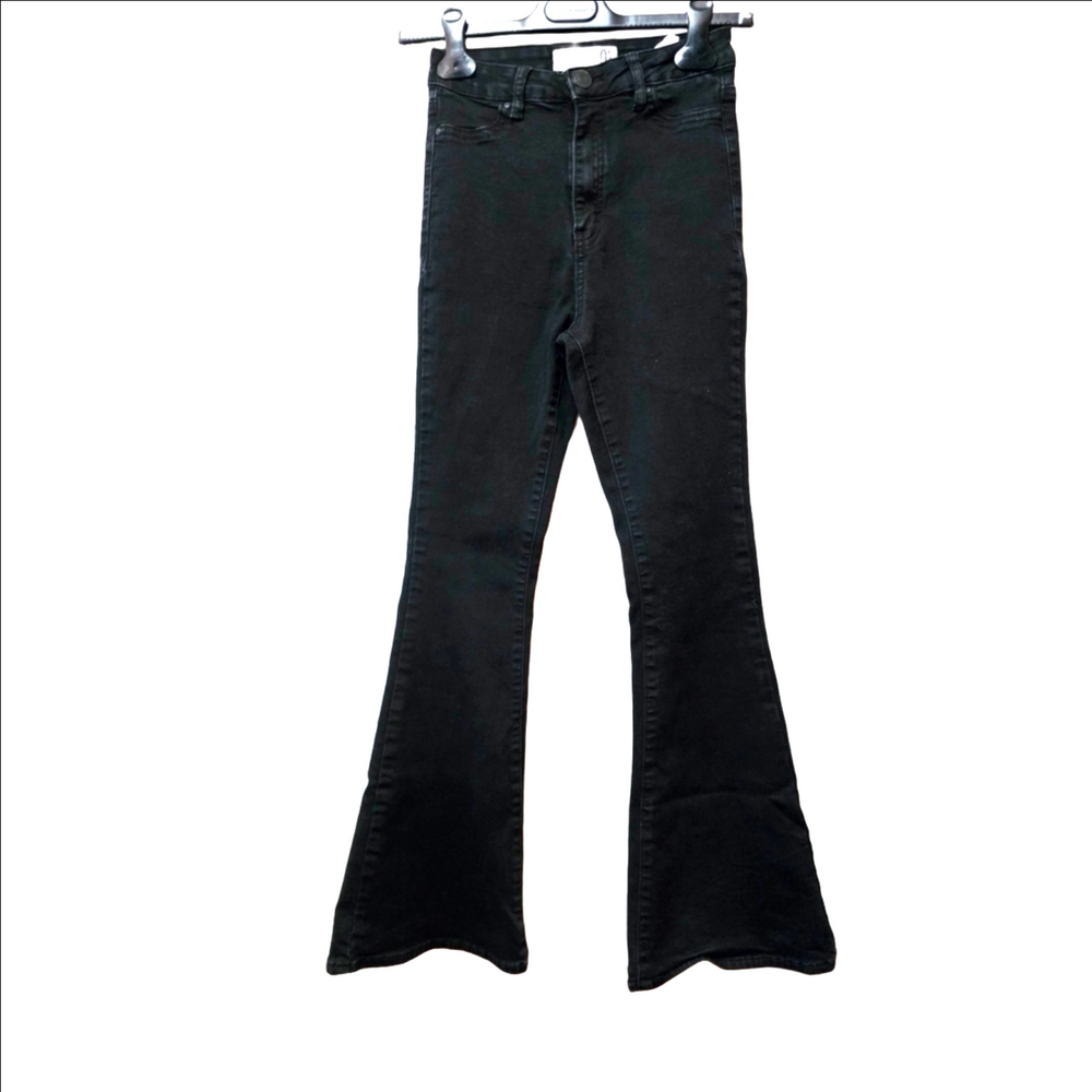 Black Refuge high waisted bell bottom Wide jeans women's size 1